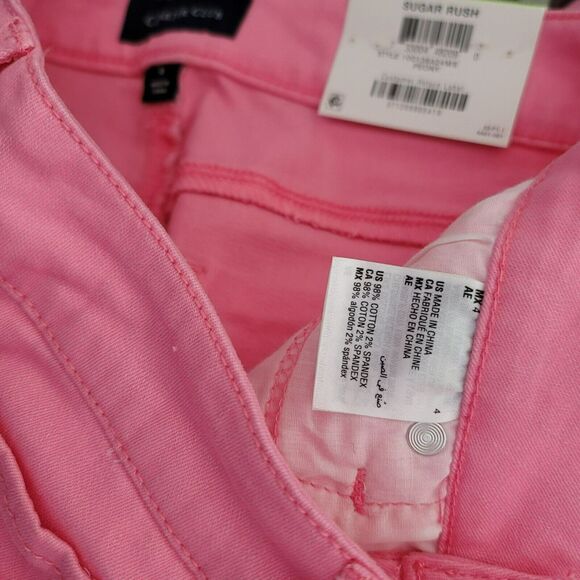 Charter Club Straight Leg Jeans 6 Pink Crop Pants Button Fly - Picture 6 of 7